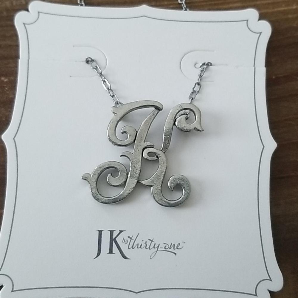 Monogram Initial Necklace - K